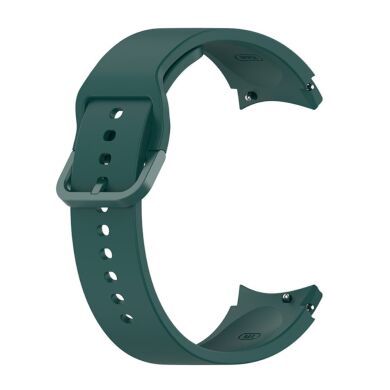 Ремешок Deexe Silicone Watchband для Samsung Galaxy Watch 4 Classic / Watch 4 - Dark Green