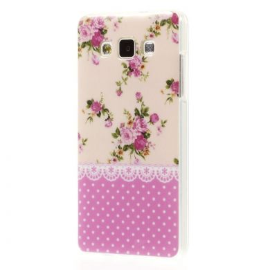 Силиконовая накладка Deexe Pretty Flowers для Samsung Galaxy A3 (A300) - Pink