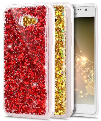 Силиконовый (TPU) чехол UniCase Glitter Cover для Samsung Galaxy A7 2017 (A720) - Silver