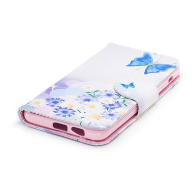 Чехол-книжка Deexe Color Wallet для Samsung Galaxy A8 2018 (A530) - Butterfly in Flowers D