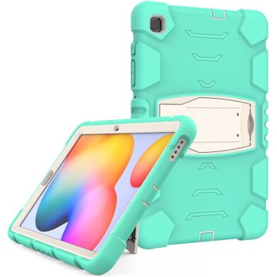 Защитный чехол Deexe Color Kickstand для Samsung Galaxy Tab S6 lite / S6 Lite (2022/2024) - Mint Green