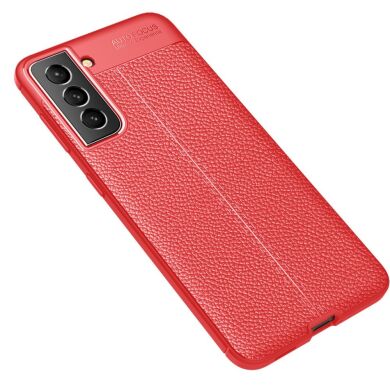 Защитный чехол Deexe Leather Cover для Samsung Galaxy S21 FE (G990) - Red