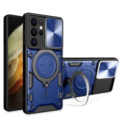 Защитный чехол Deexe Magnetic Space для Samsung Galaxy S21 Ultra (G998) - Blue