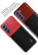 Защитный чехол IMAK Leather Series для Samsung Galaxy S21 FE (G990) - Black / Red. Фото 10 из 15