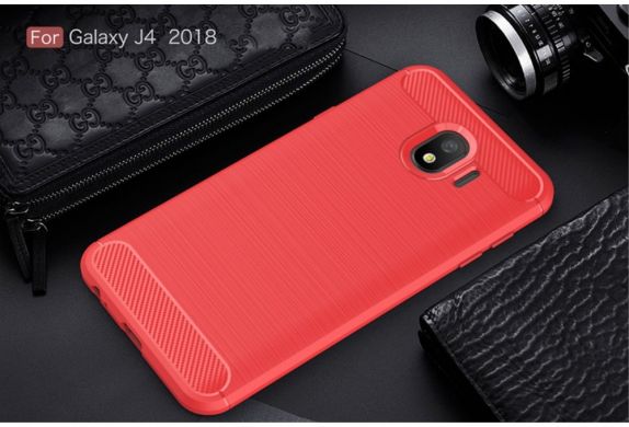 Защитный чехол UniCase Carbon для Samsung Galaxy J4 2018 (J400) - Red