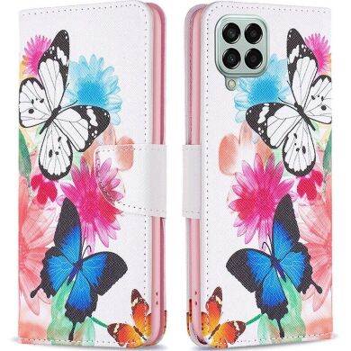 Чехол-книжка Deexe Color Wallet для Samsung Galaxy M33 (M336) - Two Butterflies