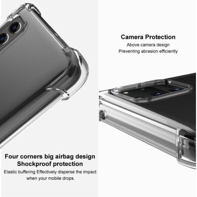 Защитный чехол IMAK Airbag MAX Case для Samsung Galaxy A22 5G (A226) - Transparent Black
