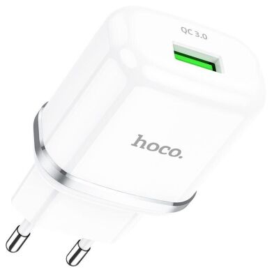 Сетевое зарядное устройство Hoco N3 Special QC3.0 + кабель Type-C - White