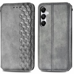 Чохол Deexe Rhombus Wallet для Samsung Galaxy A55 (A556) - Grey