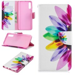 Чехол-книжка Deexe Color Wallet для Samsung Galaxy A70 (A705) - Petals Pattern
