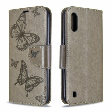 Чехол UniCase Butterfly Pattern для Samsung Galaxy A01 (A015) - Grey