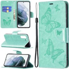 Чохол UniCase Butterfly Pattern для Samsung Galaxy S21 FE (G990) - Green