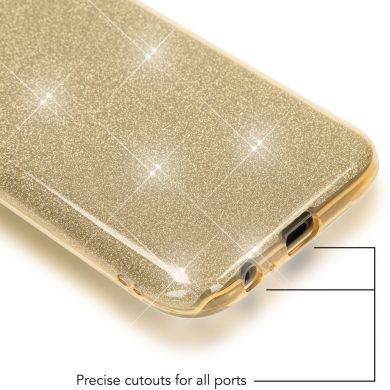 Силиконовый чехол UniCase Glitter Cover для Samsung Galaxy A3 (2017) - Gold