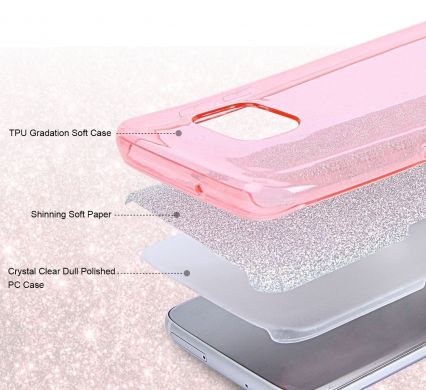 Силиконовый чехол UniCase Glitter Cover для Samsung Galaxy A3 (2017) - Silver