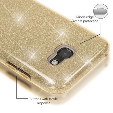 Силиконовый чехол UniCase Glitter Cover для Samsung Galaxy A3 (2017) - Rose Gold