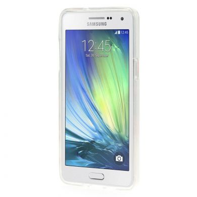 Силиконовая накладка Deexe Pretty Flowers для Samsung Galaxy A3 (A300) - Light Blue