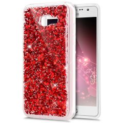 Силиконовый (TPU) чехол UniCase Glitter Cover для Samsung Galaxy A7 2017 (A720) - Red