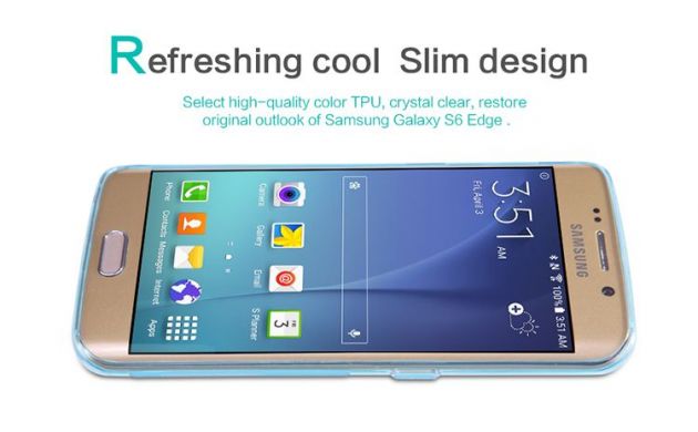 Силиконовая накладка NILLKIN 0.6mm Nature TPU для Samsung Galaxy S6 edge - Gray