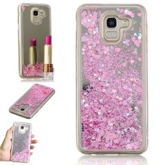 Силиконовая (TPU) накладка Deexe Fashion Glitter для Samsung Galaxy A6 2018 (A600) - Pink
