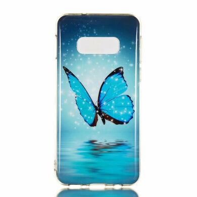 Силиконовый (TPU) чехол Deexe LumiCase для Samsung Galaxy S10e (G970) - Blue Butterfly