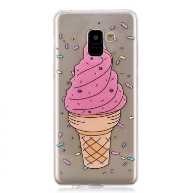 Силиконовый (TPU) чехол Deexe Pretty Glossy для Samsung Galaxy A8+ (A730) - Ice Cream