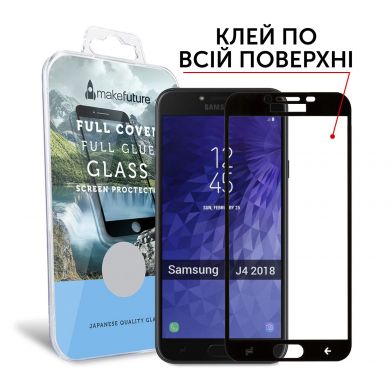 Защитное стекло MakeFuture FullGlue Cover для Samsung Galaxy J4 2018 (J400) - Black