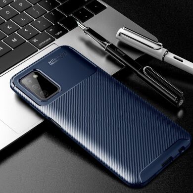Защитный чехол Deexe Fusion для Samsung Galaxy A03s (A037) - Blue