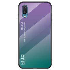 Защитный чехол Deexe Gradient Color для Samsung Galaxy A02 (A022) - Purple / Green