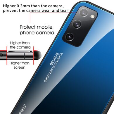 Защитный чехол Deexe Gradient Color для Samsung Galaxy S20 FE (G780) - Black / Blue