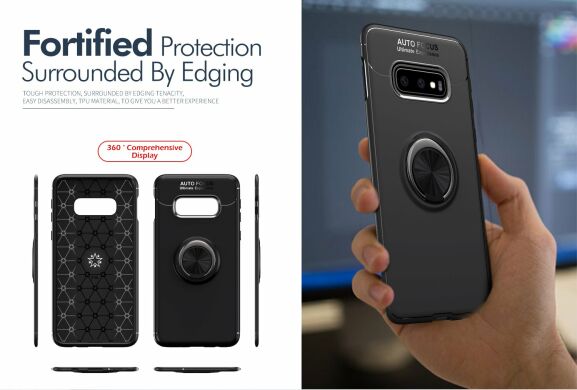 Защитный чехол UniCase Magnetic Ring для Samsung Galaxy S10e (G970) - Black / Red