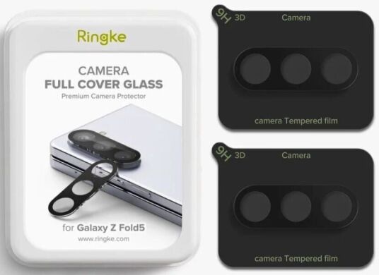 Комплект защитных стекол (2шт) Ringke Camera Styling для Samsung Galaxy Fold 5 - Black