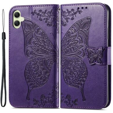 Чехол UniCase Butterfly Pattern для Samsung Galaxy A05 (A055) - Dark Purple