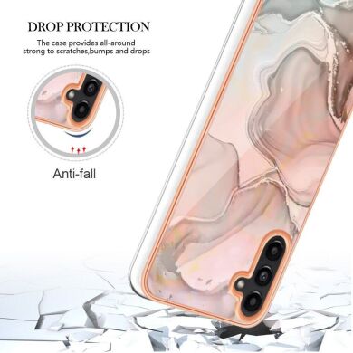 Защитный чехол Deexe Marble Style для Samsung Galaxy A54 (A546) - Rose Gold