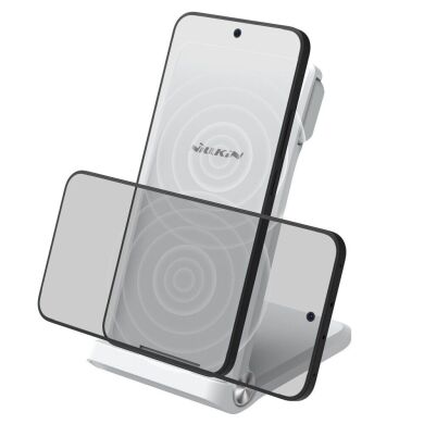 Беспроводное зарядное устройство NILLKIN PowerTrio 3 in 1 Wireless Charger с адаптером для Xiaomi Watch S1 Pro - White