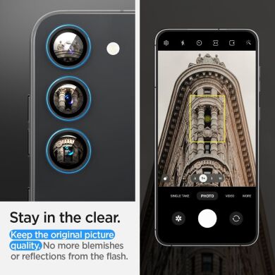 Комплект защитных стекол Spigen (SGP) Optik Pro Lens Protector для Samsung Galaxy S23 (S911) / S23 Plus (S916) - Black