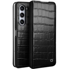 Кожаный чехол QIALINO Croco Case для Samsung Galaxy Fold 5 - Black