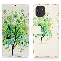 Чехол Deexe Life Style Wallet для Samsung Galaxy A03 (A035) - Green Tree
