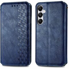 Чохол Deexe Rhombus Wallet для Samsung Galaxy A55 (A556) - Blue