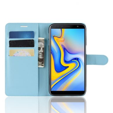 Чехол-книжка Deexe Wallet Style для Samsung Galaxy J6+ (J610) - Light Blue