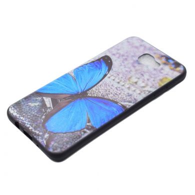 Силиконовый чехол Deexe Life Style для Samsung Galaxy J5 Prime - Blue Butterfly