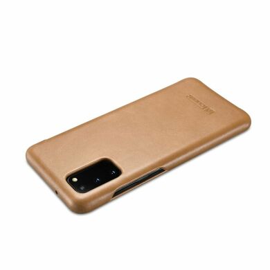 Кожаный чехол ICARER Slim Flip для Samsung Galaxy S20 (G980) - Khaki