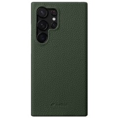 Кожаный чехол MELKCO Leather Case для Samsung Galaxy S24 Ultra (S928) - Dark Green
