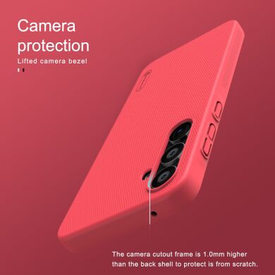 Пластиковый чехол NILLKIN Frosted Shield для Samsung Galaxy A35 (A356) - Red