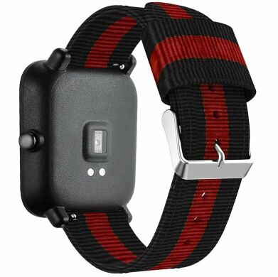 Ремінець UniCase Nylon для годинників з шириною кріплення 20мм - Black / Red