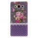 Силиконовая накладка Deexe Pretty Flowers для Samsung Galaxy A3 (A300) - Violet. Фото 1 из 5