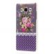 Силиконовая накладка Deexe Pretty Flowers для Samsung Galaxy A3 (A300) - Violet. Фото 2 из 5