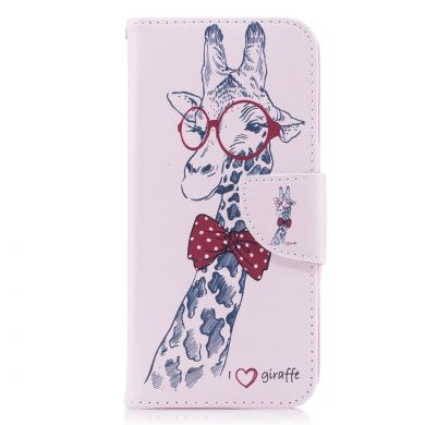 Чехол-книжка Deexe Color Wallet для Samsung Galaxy A8 2018 (A530) - Giraffe Pattern