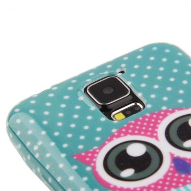 Силиконовая накладка Deexe Owl Series для Samsung Galaxy S5 (G900) - Happy Owl
