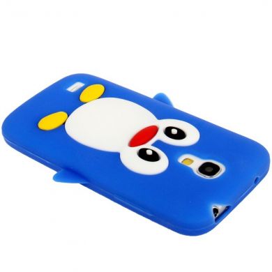 Силиконовая накладка Deexe Penguin Series для Samsung Galaxy S4 mini (i9190) - Blue
