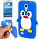 Силиконовая накладка Deexe Penguin Series для Samsung Galaxy S4 mini (i9190) - Blue. Фото 1 из 7